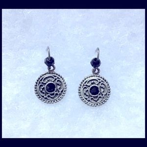 VTG Tibetan Silver Rhinestones Earrings